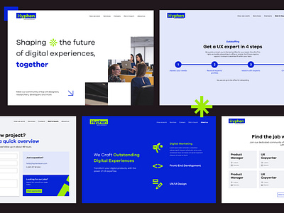 Hyphen Website Visual Design animation branding homepage interaction motion graphics ui ux visual design web web design website