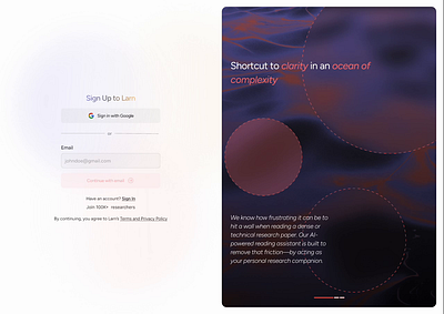 Larn - Onboarding animation motion graphics onboarding product design sign up ui ui design ux design