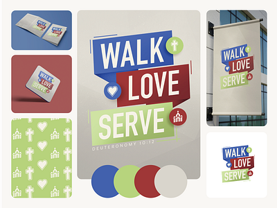 Walk, Love, Serve brand design brand strategist branding design graphic design illustrator logo logo design motion graphics
