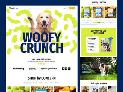 Native Pet - Food Pet eCommerce Store animals branding design ecommerce elementor food framer landing marketplace online page pet shop snack store ui webflow website wordpress