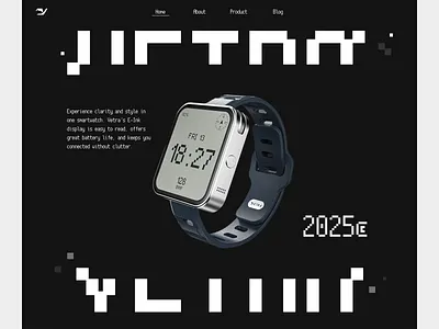 Vetra - Smartwatch Website dimas rahmat ecommerce einksmartwatch future tech hui landing page lifestyle tech moder pixel product design smartwatch smartwatch design tech track ui ui design uiuxdesign wearabletech website website ecommerce