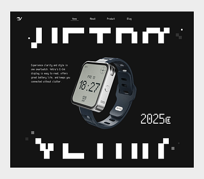 Vetra - Smartwatch Website dimas rahmat ecommerce einksmartwatch future tech hui landing page lifestyle tech moder pixel product design smartwatch smartwatch design tech track ui ui design uiuxdesign wearabletech website website ecommerce