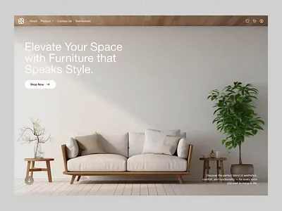 [Animation] Furnivo - Furniture Ecommerce Landing Page chair chart decoration e commerce ecommerce furniture home interior living room market market place olshop online shop online store shop sofa store supermarket web design
