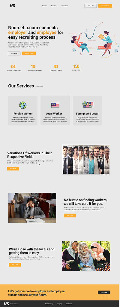 UI UX for HR Services business corporate ui ux website design