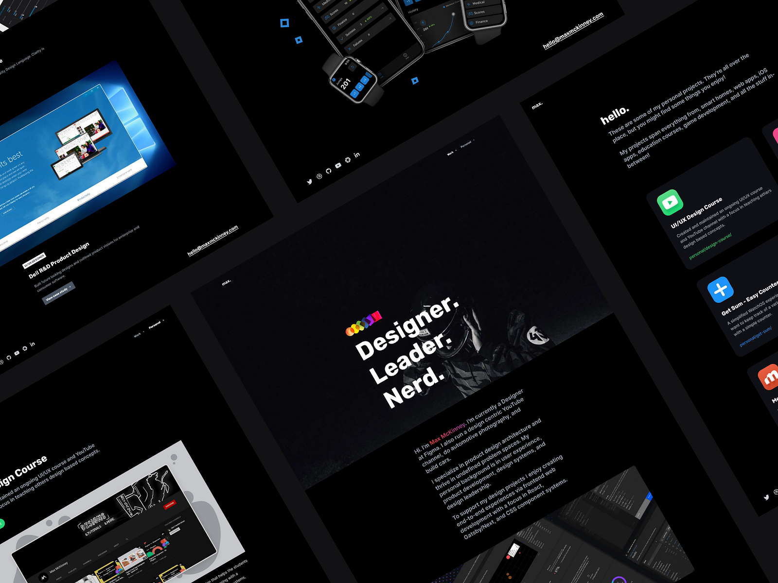 Max McKinney Personal Portfolio Design by Max McKinney on Dribbble