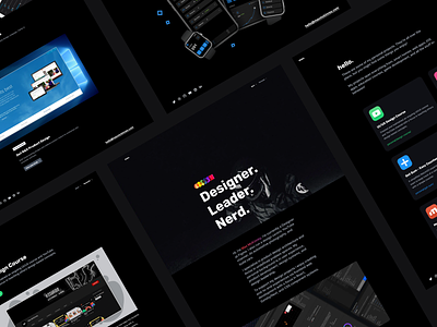 Max McKinney Personal Portfolio Design black brand branding graphic design inter minimal portfolio rainbow responsive web web design