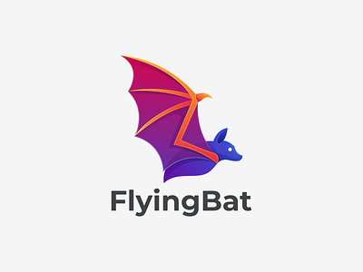 Flying Bat app bat coloring branding design flying bat flying bat logo graphic design icon illustration logo ui ux vector