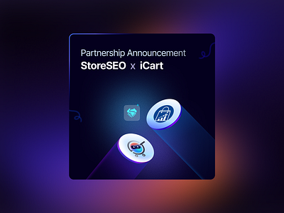 Partnership Announcement ✨ branding creative dark design flat gradient graphic design partnership shopify social store ui