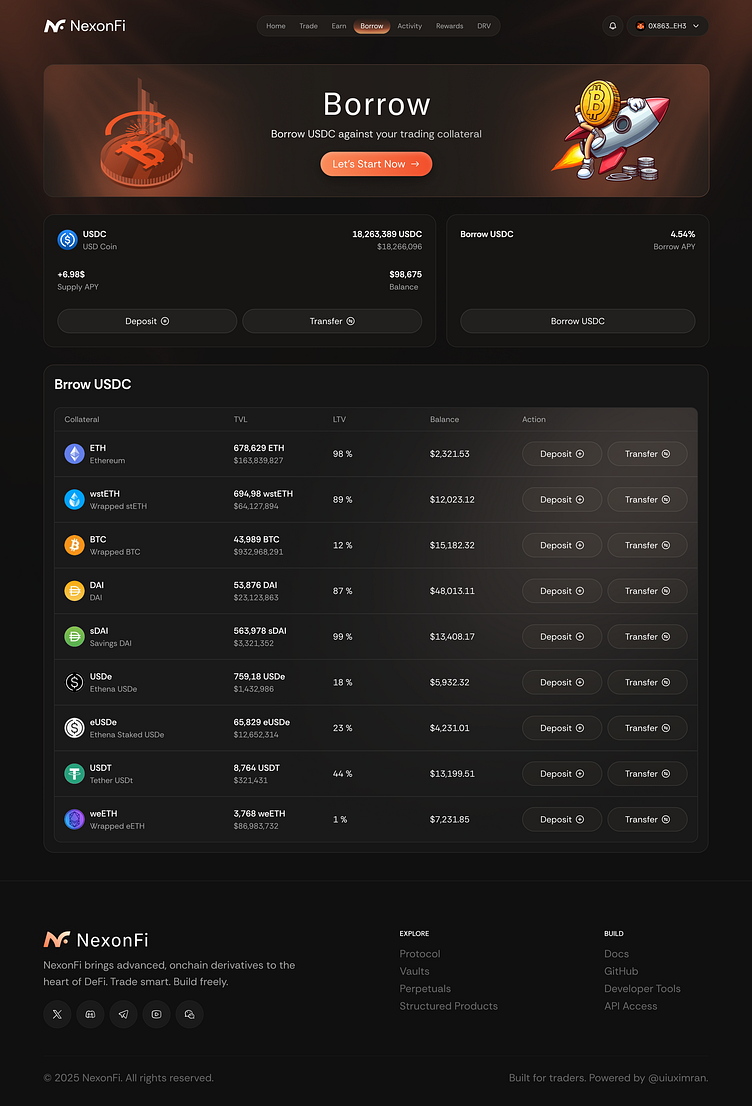 Borrow Page – Crypto Lending & Collateral Management by Imran Hossen on  Dribbble