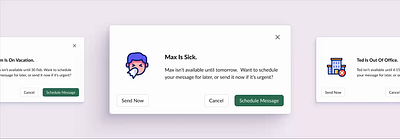 Message Scheduling animation cards design motion graphics ui webdesign