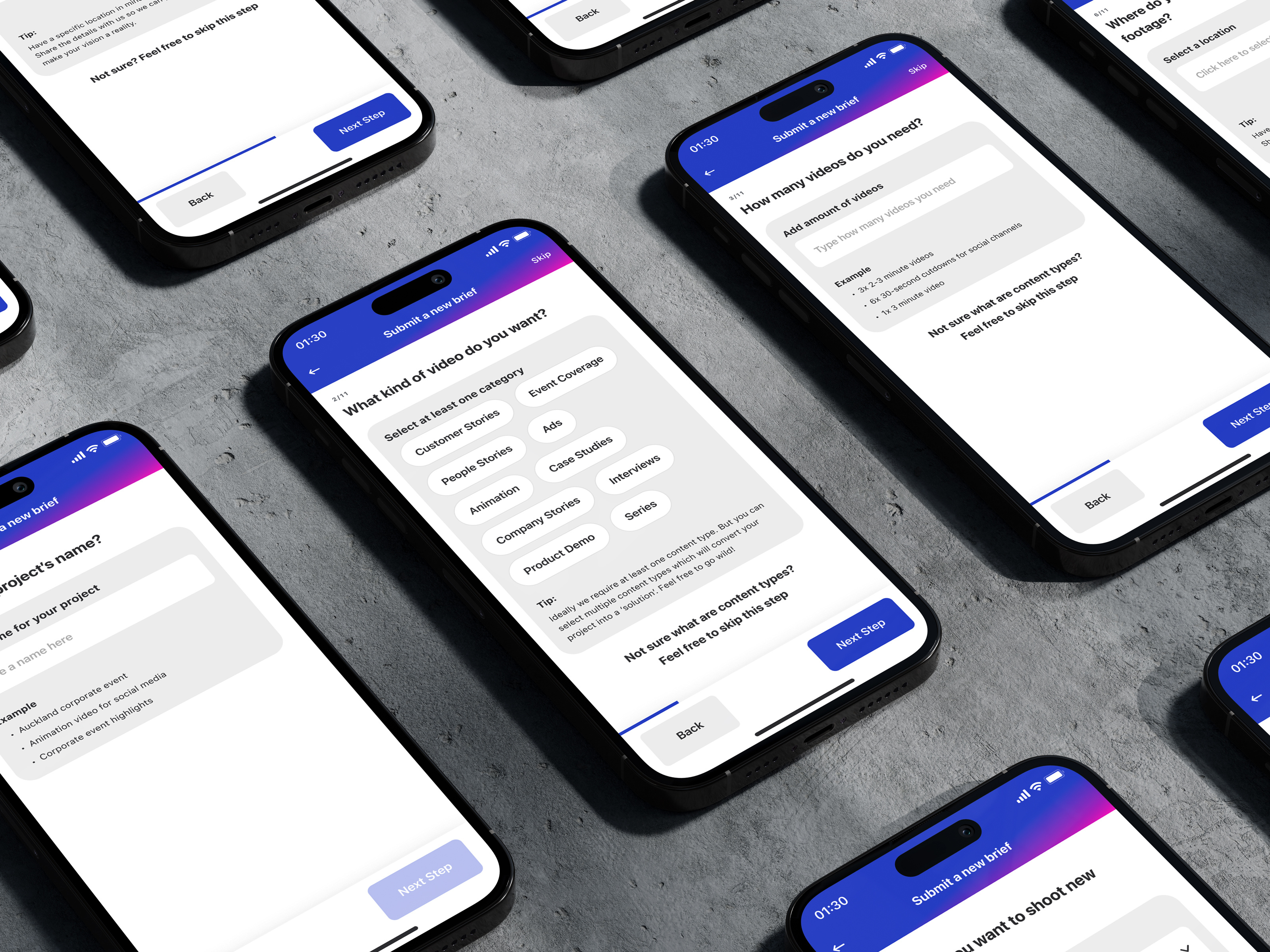 Mobile Order Flow app clean design ios new ui ux visual design