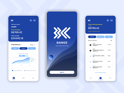 BANKEE "Moving Banking Forward" - (Mobile Application) banking branding design figma graphic design illustration logo mobile mobile banking ui ux