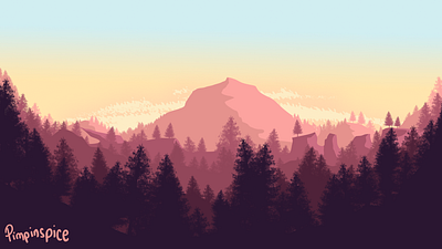 Mountain background nature trees