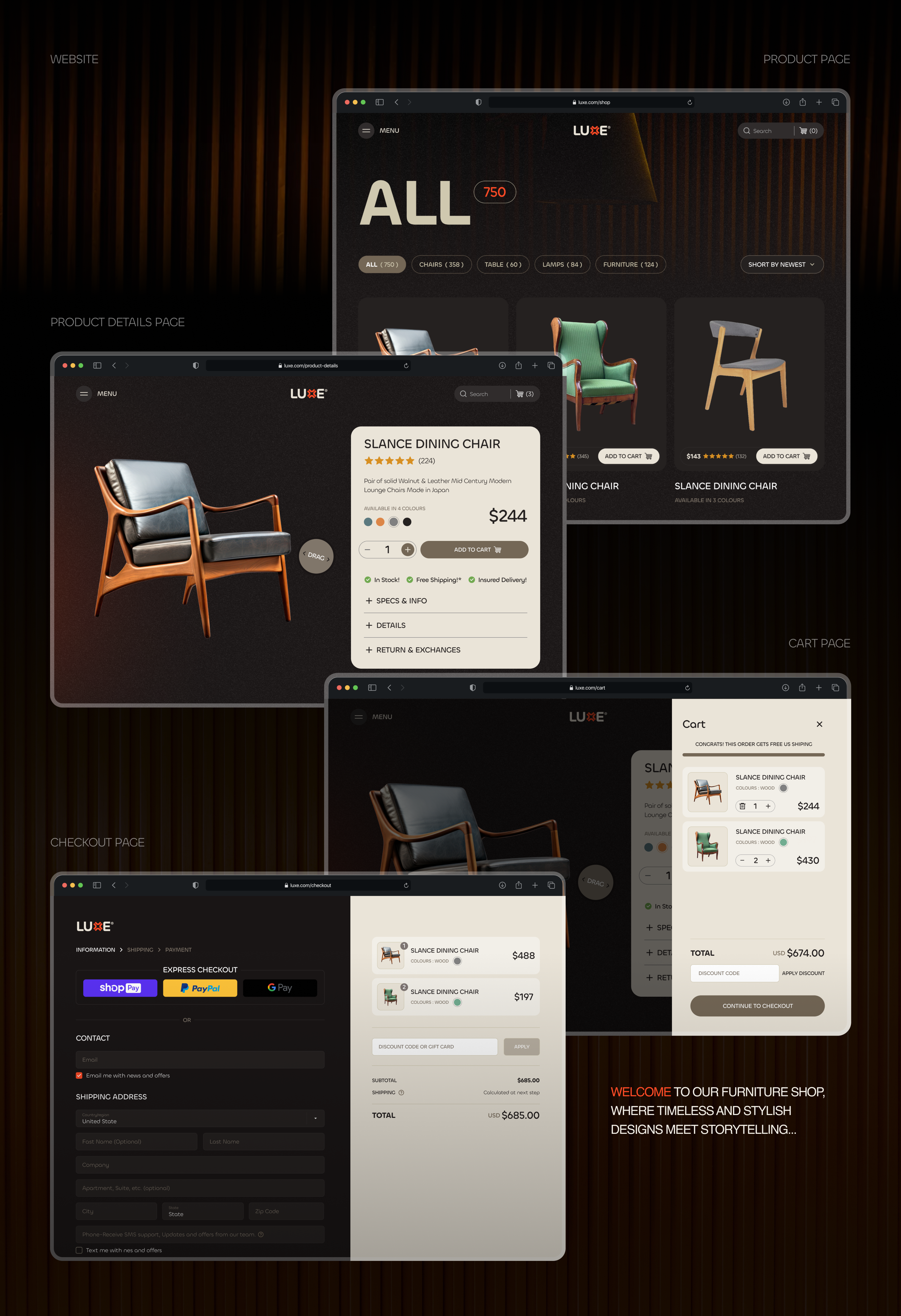 Example of Ecommerce, Saas Website Design