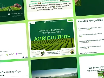 Sustainable Management Landing Page agriculture agriculture technology agriculture website animation design firming focotik landing page landing page design landingpage ui motion graphics organic product design sustainable management sustainable project ui ui design ui ux design webdesign website design