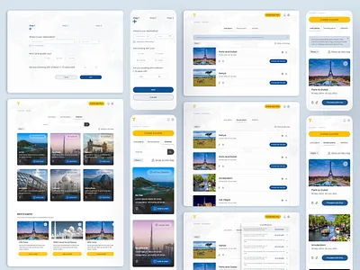 Seamless Travel Planning – Responsive Design animation card design logo responsive travel ui