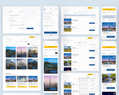 Seamless Travel Planning – Responsive Design animation card design logo responsive travel ui