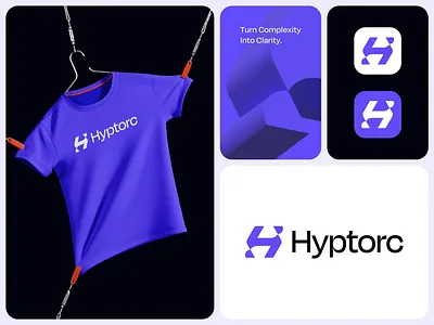 Hyptorc Branding abstract logo brand brand guidelines brand identity branding h logo icon innovative letter logo logo logo design logo designer logotype modern logo saas security software tech visual identity