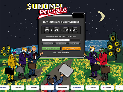 Unomai - crypto meme animation create website crypto crypto website defen design website landing page meme memes presale roadmap trump web design website crypto