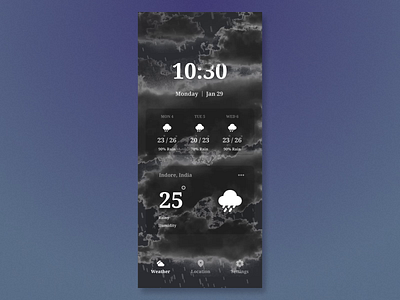 Weather App animation app design ui