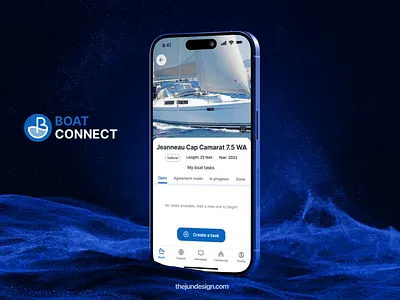 BoatConnect - Rent - Hire - Connect workers and Boat Owner animation app design best mobile design boat for hire freelance freelancer logo mobile app top app design ui ui ux