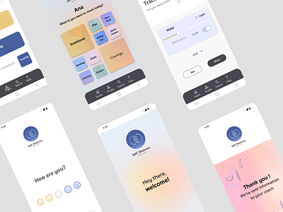 Nutrition App animation app blurred shapes design graphic design home logo nutrition tracking daily intake ui ux