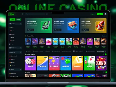 Casino Dashboard Design : Stake casino casino dashboard casino website gabmling dashboard gambling website game online casino slot page ui ux