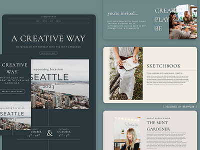 Event Landing Page art retreat branding events page landing page microsite seattle ui ux web design web development website