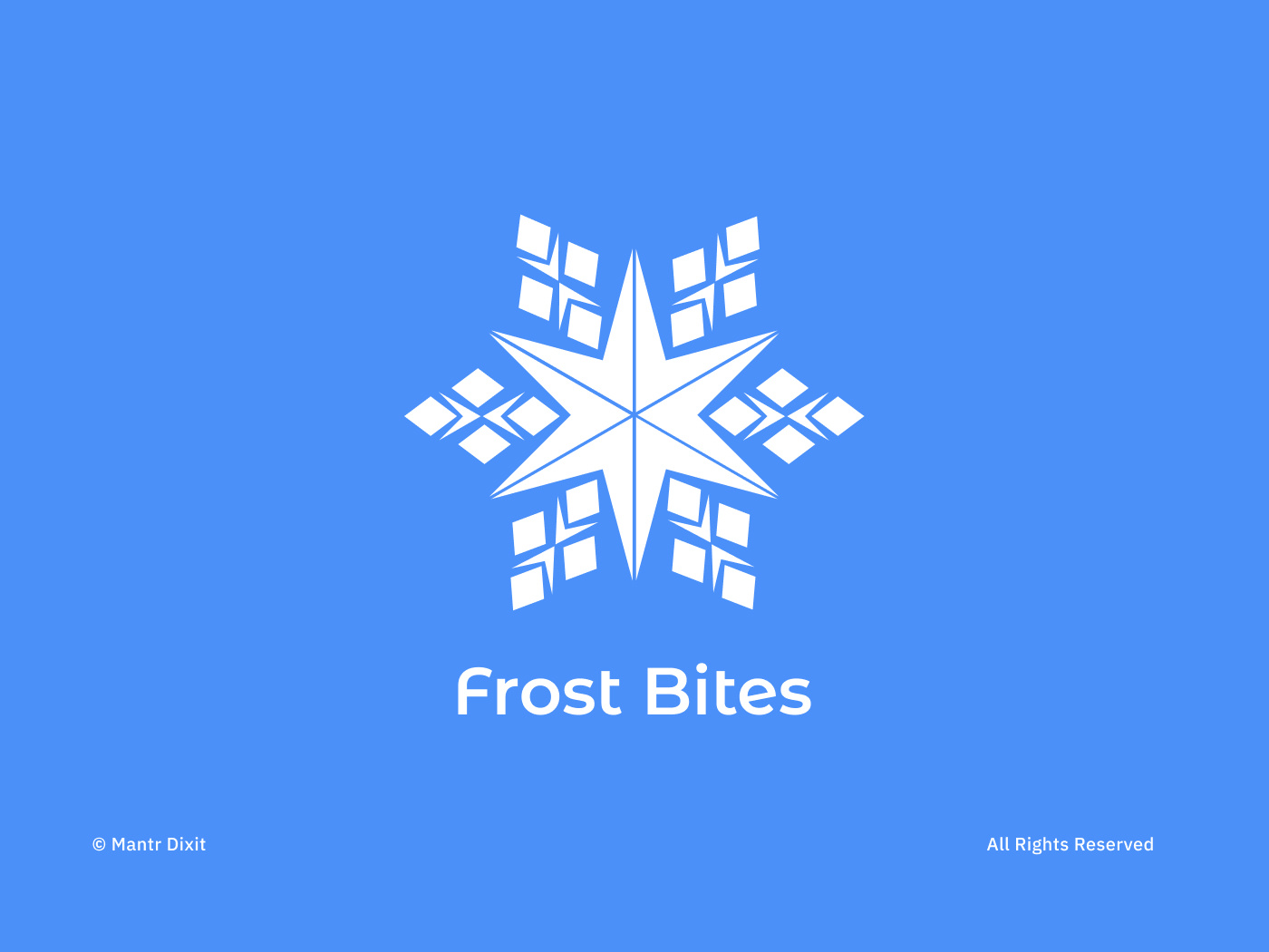 Frost Bites abstract creative food frost ice logo logo design logomark logos modern snow unique