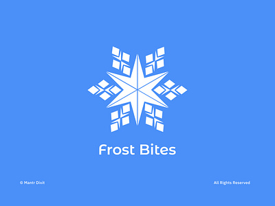 Frost Bites abstract creative food frost ice logo logo design logomark logos modern snow unique