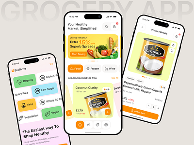 Grocery Shopping App | Smart Lists, Easy Order & Fresh Delivery app app design delivery app e commerce ecommerce ecommerce app design food shopping app fresh food delivery app grocery delivery app grocery shopping app grocery store app ios mobile mobile app online grocery app online shopping shopping app shopping list app supermarket app