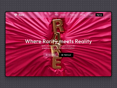Rare meets Reality 3d 3d website design animation application branding cinema4d clothing brand design graphic design hero section illustration landing animation landing page minimal motion graphics product design ui web web design website
