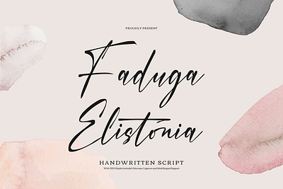 Faduga Elistonia | Handwritten Script feminine