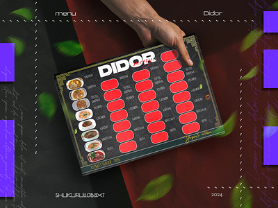 DIDOR | Menu Design ads branding cafe design graphic design menu print restautart