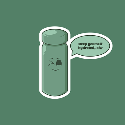 Cute Tumbler Bottle Sticker Collection bottle design graphic design illust illustration tumbler vector