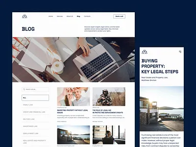 Website for a law firm - Blog page blog blog page clean drumncode lawyer mobile responsive web design web development
