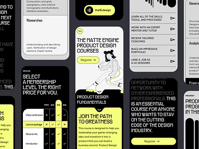 THE MATTE ENGINE 18design app application clean clean ui course figma figma free free freebies illustration kit minimalism product productdesign the18.design ui uidesign uikit webdesign