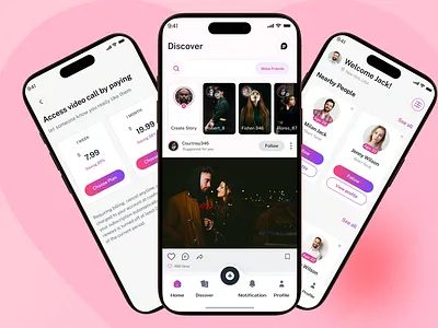 Dating Mobile App Design Concept app concept design mobile ui