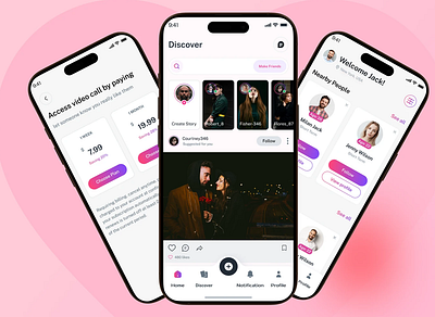 Dating Mobile App Design Concept app concept design mobile ui