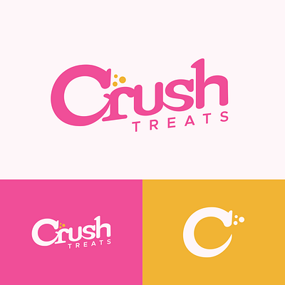 Logo Design for Crush Treats branding design graphic design logo logo design branding typography vector
