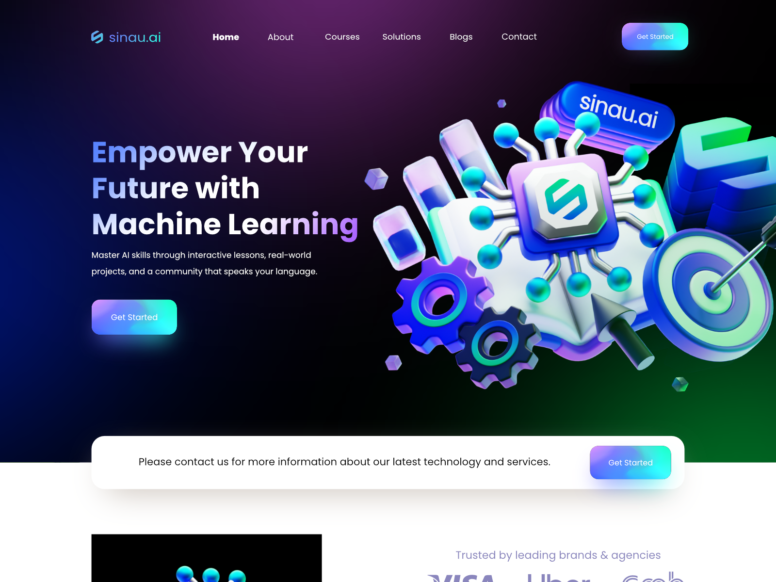 Example of 3D Illustration For Web Landing Page