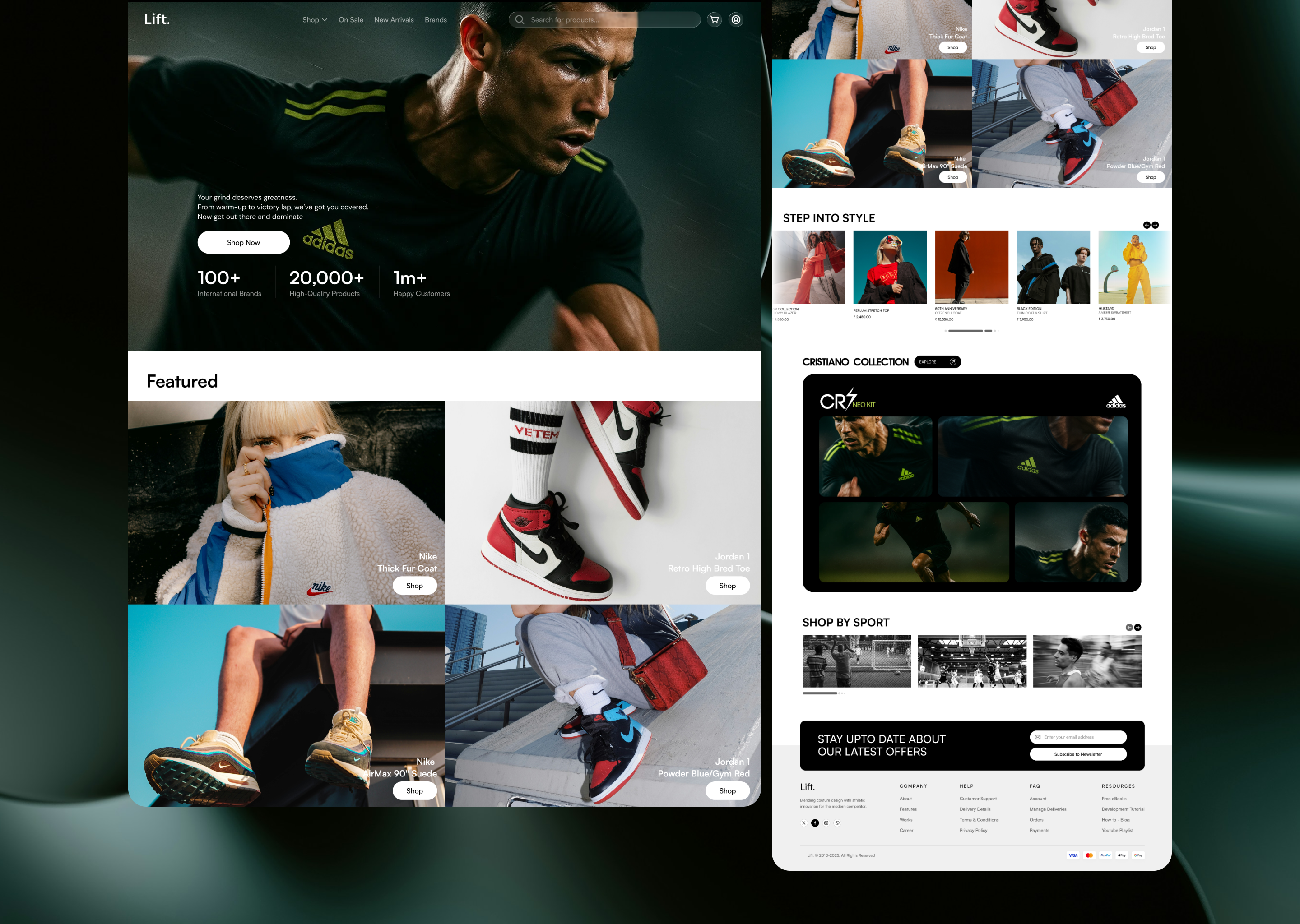 E-commerce Shop- DailyUI #012 airjordan cristiano cristiano ronaldo dailyui e commerce e commerce shop fashion football jordan nike ronaldo shop sports sports shop zara