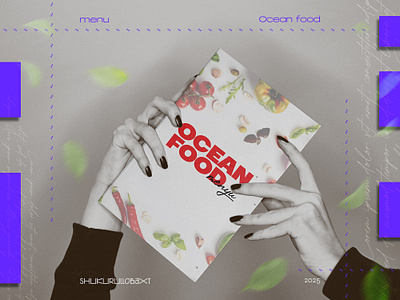 Ocean Food | Menu Design ads branding design graphic design menu print restaurant