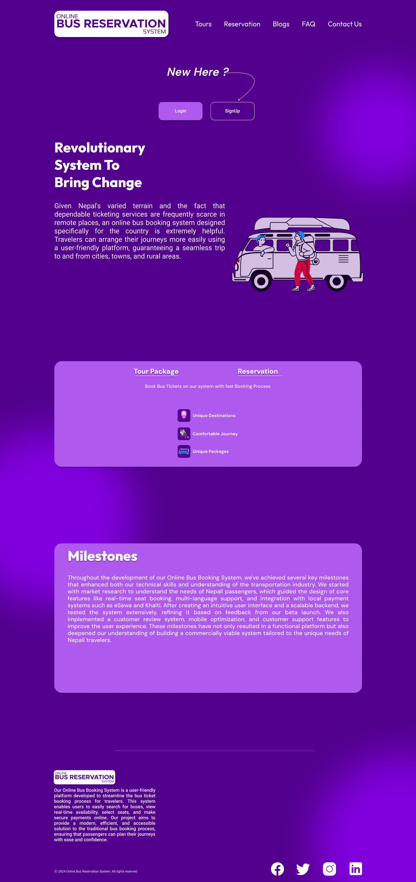 Online Bus Reservation System (School Project) branding graphic design logo ui