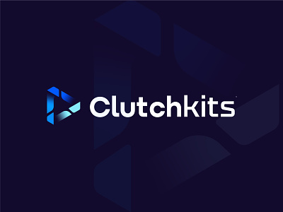 Clutchkits logo design proposal. blockchain branding button crypto ecommerce finance fintech for sale gaming gradients hub influence logo designer media modern nft software tech unused video logo