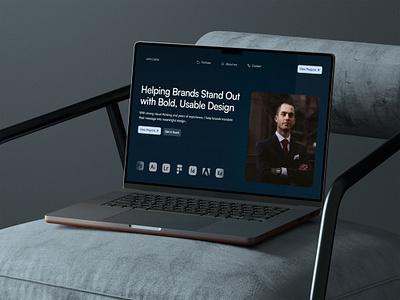 Brand Identity Portfolio Website app design branding custom website framer framer website landing page portfolio website responsive ui ui ui design ui ux design web development website