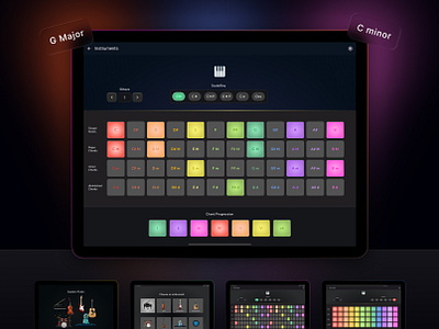 Music Instrument App UI — Modern Luxury Dark Theme | iPad appdesign darkui digitalmusic dribbble figma ipad luxuary motion graphics musicapp ui uidesign uxdesign