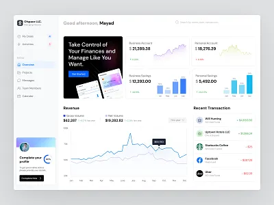 Finance Management Dashboard (SaaS) banking bitcoin business design ecommerce entrepreneur finance fintech investment online banking payment paypal product product design saas tech trading ui wallet
