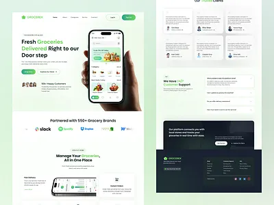 Smart Grocery App – Landing Page clean ui dribbbleshot ecommerceapp figma design foodapp groceryapp grocerydelivery ios landingpagedesign minimaldesign modernui onlineshopping productpage retailapp roductdetails shoppingapp smartbuy uidesign uiux userexperience