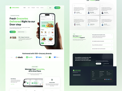 Smart Grocery App – Landing Page clean ui dribbbleshot ecommerceapp figma design foodapp groceryapp grocerydelivery ios landingpagedesign minimaldesign modernui onlineshopping productpage retailapp roductdetails shoppingapp smartbuy uidesign uiux userexperience